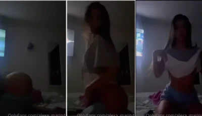 Vídeo quente com a Alexandra Marín exibindo o bumbum
