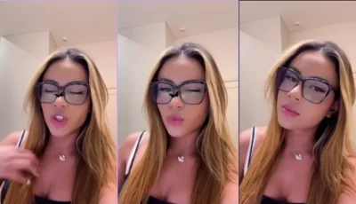Bela Marquez, toda gostosona, mandando vários beijos!