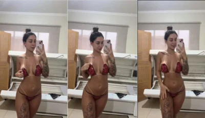 Tati Formento de peladinha exibindo sua marquinha irresistível