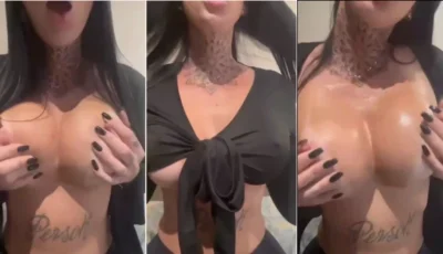 Vídeo da Polly Persch mostrando seus peitão generosos