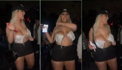 Loira ousada e cheia de curvas, Anto Pane se exibindo