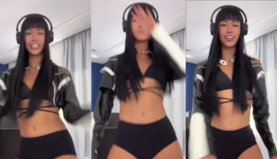 Sabrina Takeushi arrasando numa dança sensual em um vídeo