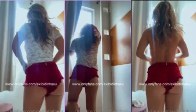Safadinha exibicionista, eu me despindo em um vídeo quente