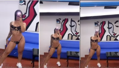 Foi pra roda a Jennifer Sánchez toda linda com uma calcinha preta super quente!