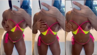 Rafaela Bittencourt em um vídeo bem caliente, provocando e brincando com os peitos