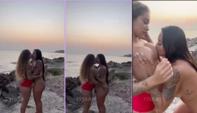 A Rissa Vip trocou uns beijos com a amiga