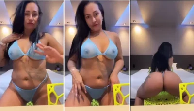 Alessandra Marques rebolando com uma calcinha bem sexy