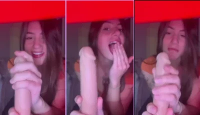 Bruna, uma novinha cheia de tesão, se divertindo com um vibrador potente enquanto se masturba