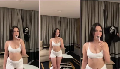 Vídeo picante da morena Talita Ravier, mostrando ela escovando os dentinhos!