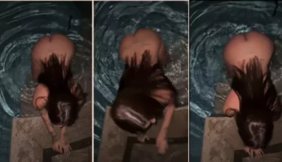 Na hidro, a Fernanda Mota fez um vídeo de nudez