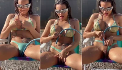 Virou febre na internet a Lariza Goes se divertindo de mangueira, peladinha na hora do banho!