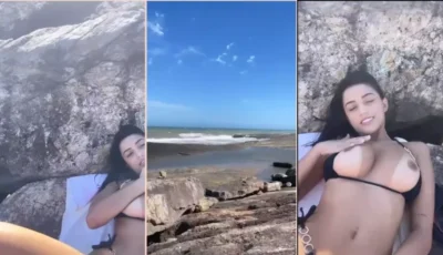 Karlyane Menezes arrasa nas pedras, mostrando todo seu charme e sensualidade!