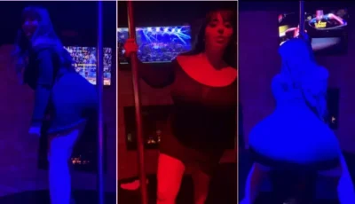 Mãe gata arrasando no pole dance!