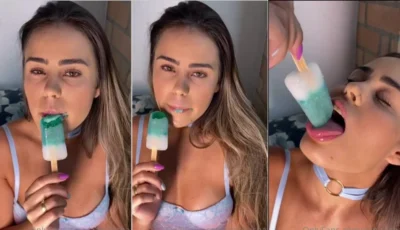 Ani Rocha no OnlyFans dando uma sensualizada enquanto saboreia um picolé!