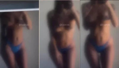 Bia Trois desfilando sem sutiã e deixando todo mundo pirando!