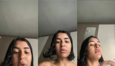 Raiany Keise gravou um vídeo caliente, onde essa morena gostosa tá lá, todo estilo, arrumando o cabelo