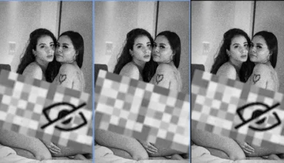 Keren Canelon se divertindo com uma amiga na balada