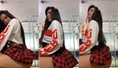 Juliana Bonde arrasou no vídeo, toda sexy de mini short xadrez!
