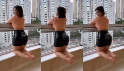 Fada Branca se mostrando na varanda