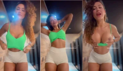 Paty Doce, toda deliciosa, exibindo seus peitos enormes