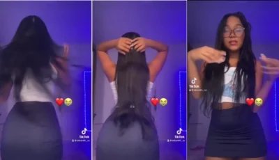Scarlet Bigo, a moreninha gostosa de saia, tá com tudo!