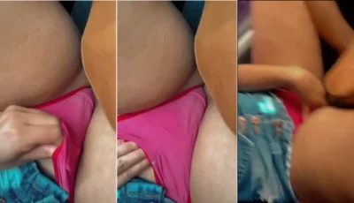 Situação bem íntima da Larissa Sumpani com a mão lá, você sabe onde